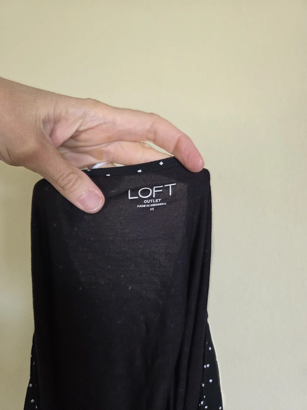 Loft Black Polka Dot Short Sleeve Blouse